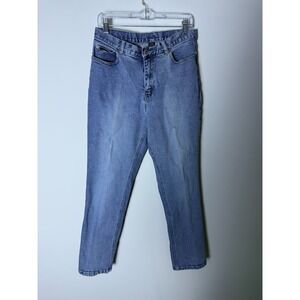 Vintage NY Jeans Wide Leg Jeans Womens 12 Blue Denim Straight Leg Casual